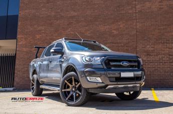 FORD RANGER AVALANCHE MACHINED FACE MATTE BLACK DARK TINT